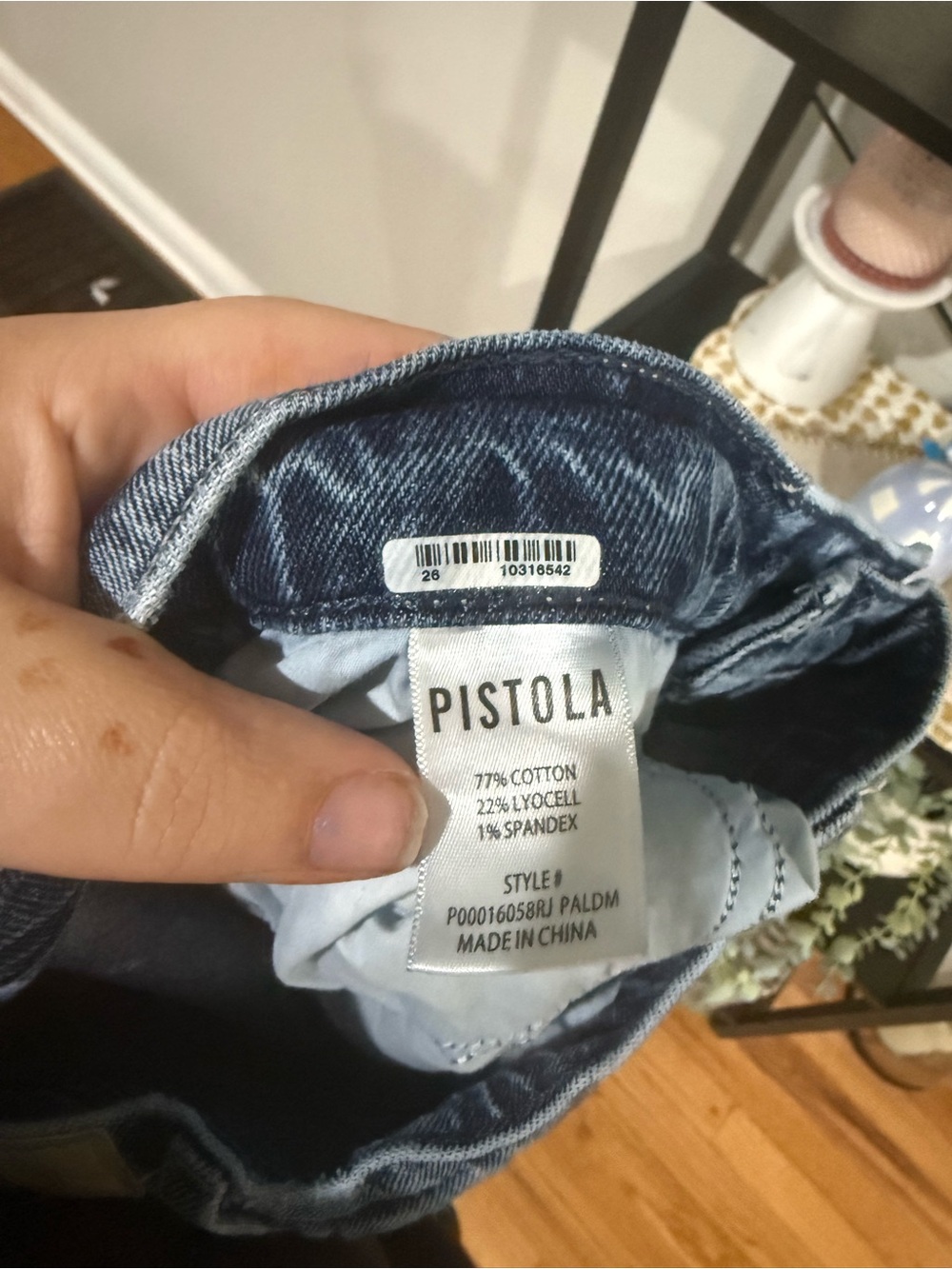 Pistola High Rise Straight Leg Jeans Medium Wash Size 26 - Picture 10 of 10